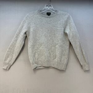 J. Crew Sweater Women's M Light Grey 100% Cashmere CNO3 Winter Preppy EUC